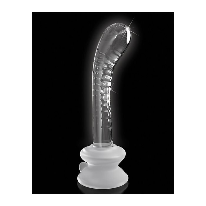 Icicles No. 88 Hand Blown Glass G-Spot Massager w/Suction Cup - Clear Parties By Kristen