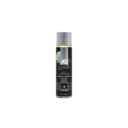 JO Gelato Mint Chocolate personal lubricant can on a white background