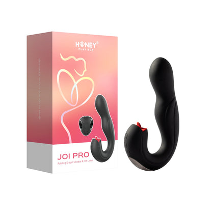 Joi Pro - Remote Control Rotating Head G-spot Vibrator & Clit Licker, Toys   – shown in product photo,   